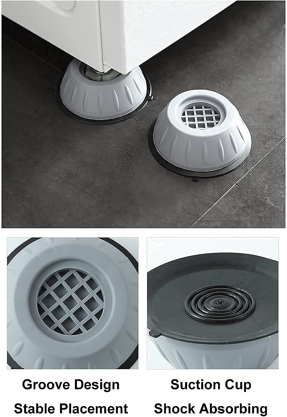 4 Pcs Washing Machine Stand Anti Vibration Pads
